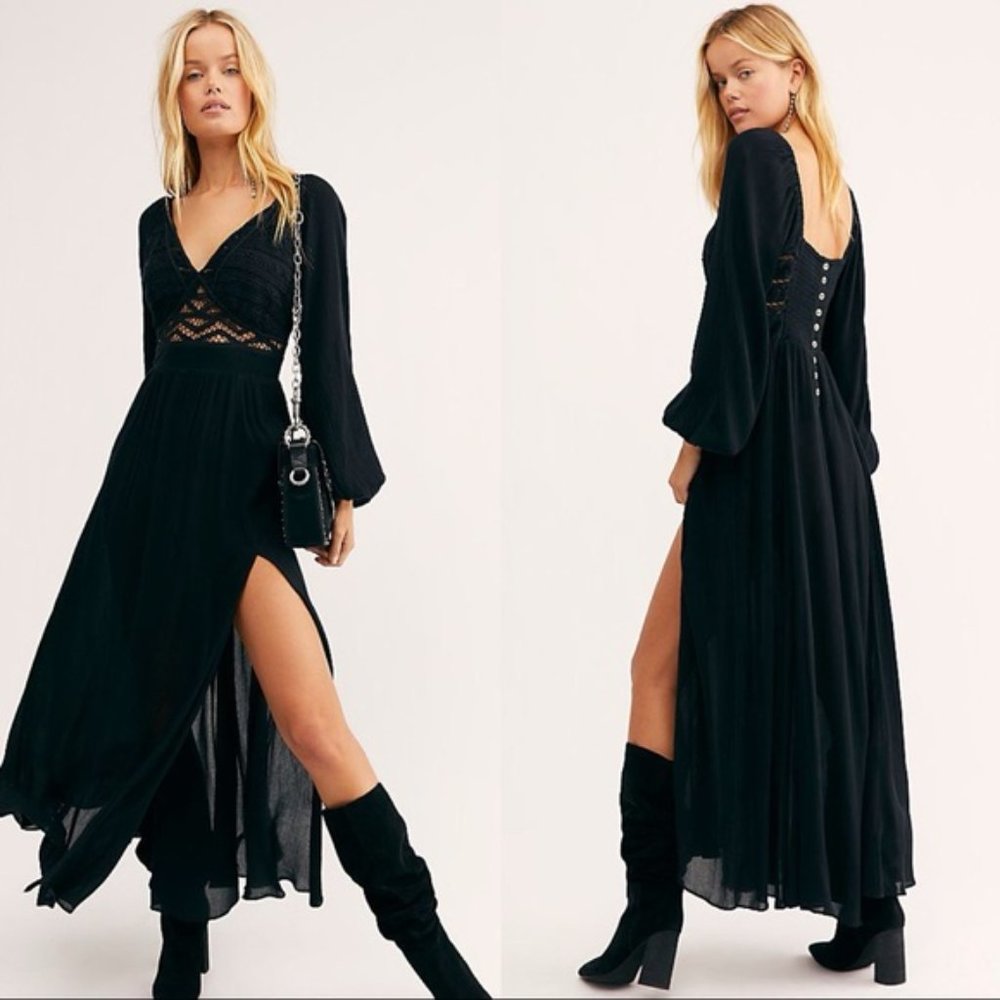 Free People Black Maxi Dress